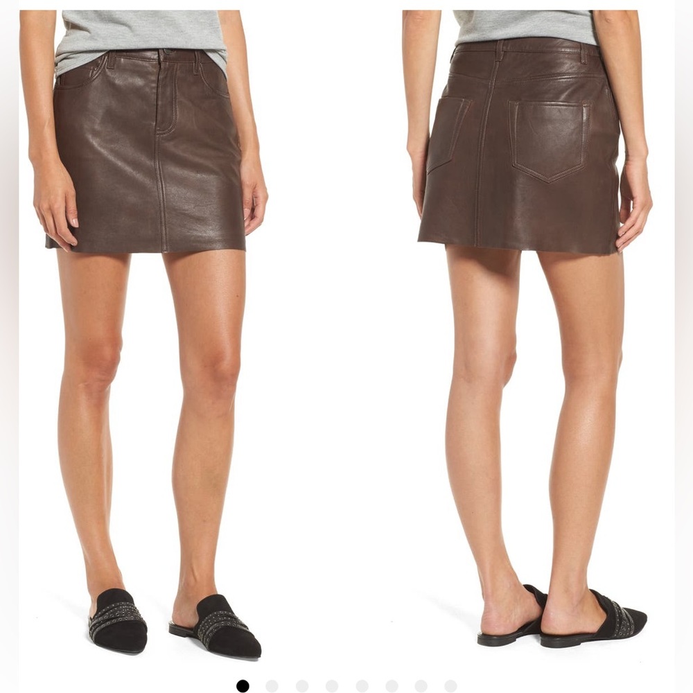 Something Navy x Treasure & Bond Leather mini Skirt